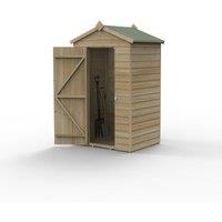 Forest Garden Beckwood 4x3 Apex Shed - No Window, Brown