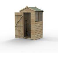 Forest Garden Beckwood 4x3 Apex Shed - 2 Window, Brown