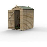 Forest Garden Beckwood 4x6 Apex Shed - No Window, Brown