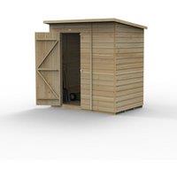 Forest Garden Beckwood 6x4 Pent Shed - No Window, Brown