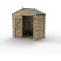 Forest Garden Beckwood 7x5 Apex Shed - No Window, Double Door, Brown