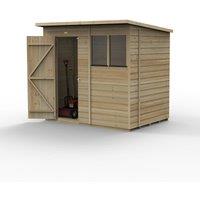 Forest Garden Beckwood 7x5 Pent Shed - 2 Window, Brown