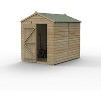 Forest Garden Beckwood 6x8 Apex Shed - No Window, Brown