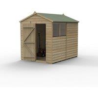 Forest Garden Beckwood 6x8 Apex Shed - 2 Window, Brown