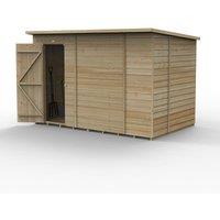 Forest Garden Beckwood 10x6 Pent Shed - No Window, Brown