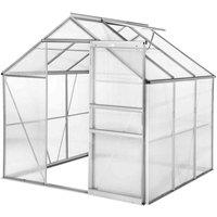 Tectake Greenhouse In Aluminium & Polycarbonate - Small, White