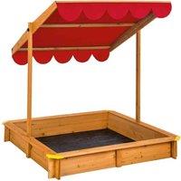 Tectake Sandpit Emilia w/ Adjustable Roof - Red, Red
