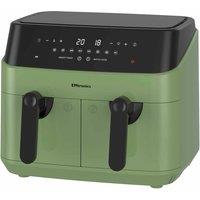 Emtronics EMAFDD9LSG Double Basket Air Fryer 9 Litre - Sage Green, Green