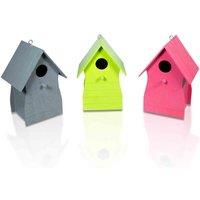 St Helens Wood Bird House Set of 3, Multi