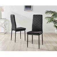 Furniture Box 6x Milan Kitchen Dining Chair - Black