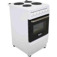 Haden HES050W 50Cm Electric Single Cavity Static Oven With 4 Solid Hot Plates, White