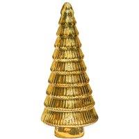 Ivyline Juniper Gold Glass Tree H41cm W18cm, Gold