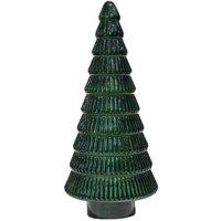 Ivyline Juniper Evergreen Glass Tree H41cm W18cm, Green