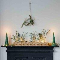 Ivyline Nordic Wooden Advent Calender H6cm W70cm, Brown