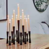 Ivyline Parker 11 Piece Black Candle Centerpiece H42cm W52cm, Black