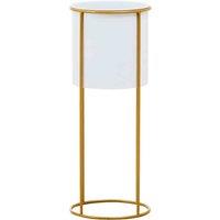 Interiors by PH Large White And Gold Floor Standing Planter, White