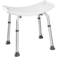 Tectake Bath Seat w/ Adjustable Legs, Rectangular, White