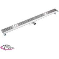 Tectake Channel Drain Made Of Stainless Steel - Low 100 cm, Grey