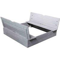 Soulet Sandpit with Folding Benches 120 x 120cm, Brown
