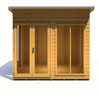 Shire Lela 8 ft x 8 ft Summerhouse, Brown