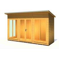 Shire Lela 12 ft x 4 ft Summerhouse, Brown