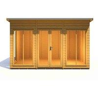 Shire Lela 12 ft x 8 ft Summerhouse, Brown
