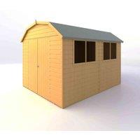 Shire Barn 10 ft x 8 ft Shed Workshop, Brown