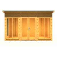 Shire Lela 12 ft x 6 ft Summerhouse, Brown