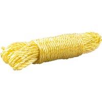 St Helens Clothes Washing Line Rope 20M Length Yellow, Yellow