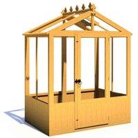 Shire Holkham Greenhouse 4 ft x 6 ft, Brown