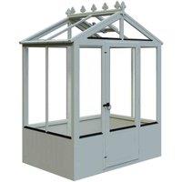 Shire 6 ft x 4 ft Holkham Greenhouse Painted Green, Green