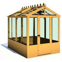 Shire Holkham Greenhouse 6 ft x 8 ft, Brown