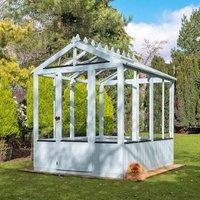 Shire 6 ft x 8 ft Holkham Greenhouse Painted Blue, Blue