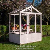 Shire 6 ft x 16 ft Holkham Greenhouse Painted Pink, Pink