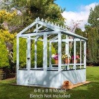 Shire 6 ft x 16 ft Holkham Greenhouse Painted Blue, Blue