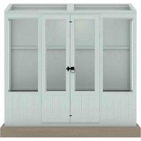 Shire 7 ft x 2 ft Holme Greenhouse Painted Blue, Blue