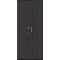 One Call Calais 2 Door Wardrobe Ready Assembled Anthracite Oak, Black