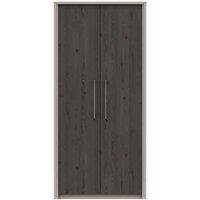 One Call Toulouse 2Door Wardrobe Ready Assembled Fired Earth Anthracite Larch, Brown
