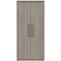One Call Toulouse 2Door Wardrobe Ready Assembled Fired Earth Grey Oak, Grey