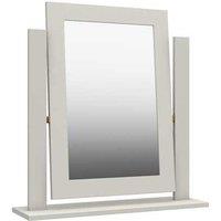 One Call Furniture Antibes Dressing Table Mirror Ready Assembled Gloss Light Grey, Grey