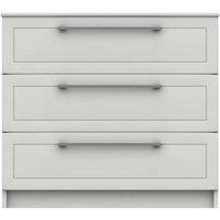 One Call Furniture Biarritz 3 Drawer Chest Ready Assembled Gloss White, White