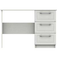 One Call Furniture Biarritz 3 Drawer Dressing Table Ready Assembled Gloss White, White