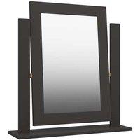 One Call Furniture Versailles Mirror Ready Assembled Graphite Gloss, Grey