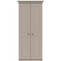 One Call Furniture Bordeaux 2 Door Wardrobe Ready Assembled Fired Earth, Brown