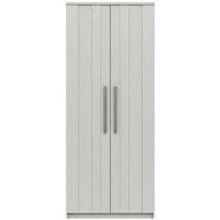 One Call Furniture Metz 2 Door Wardrobe Ready Assembled White, White