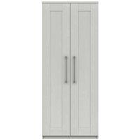 One Call Furniture Avignon 2 Door Wardrobe Ready Assembled White, White