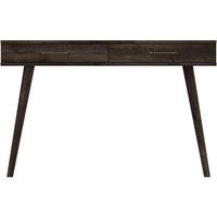 One Call Furniture Marseille 2 Drawer Desk Ready Assembled Dark Oak, Brown