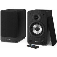 Sharp Cp-ss30 bk 2-way Active Bookshelf Speakers With Bluetooth Audio Streaming - Black, Black