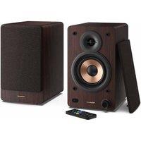 Sharp Cp-ss30(br) 2-way Active Bookshelf Speakers - Brown, Brown