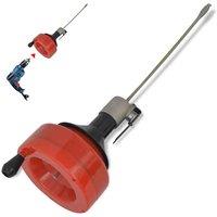 vidaXL Manually/Drill Operated Pipe Cleaner 8 M, Red